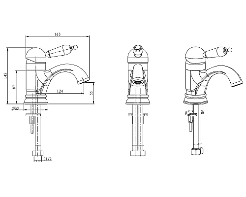 Смеситель для раковины Boheme Provance 261-PR Хром