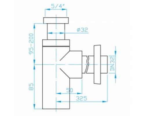 Сифон для раковины PlastBrno EMCR003 Хром