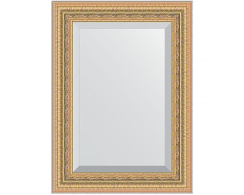 Зеркало Evoform Exclusive 75х55 BY 1224 с фацетом в багетной раме - Сусальное золото 80 мм