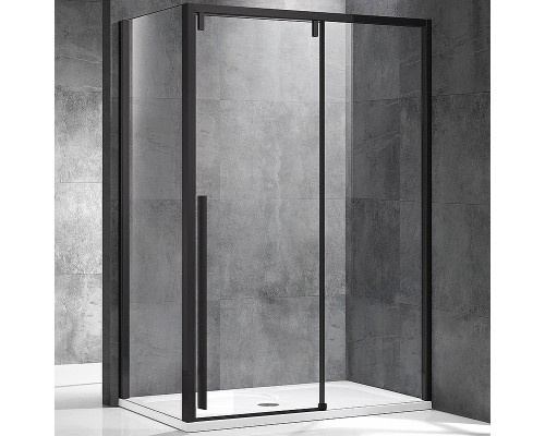 Душевой уголок Vincea Lugano 130х80 VSR-1L8013CLB-1 профиль Черный стекло прозрачное
