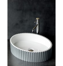 Раковина Canale рифл глянец серебро