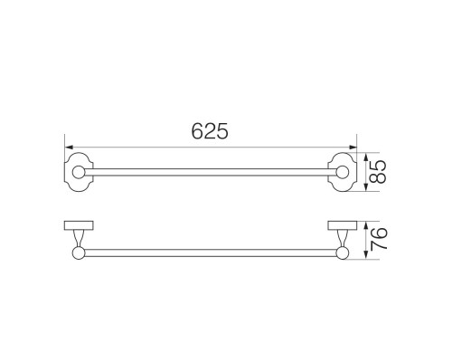 Полотенцедержатель Veragio Stanford 60, бронза