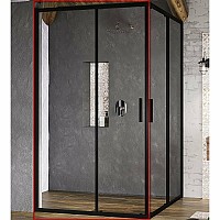 Душевая дверь Ravak Blix Slim BLSRV2K-100 X1XMA0300Z1 Черный матовый Transparent