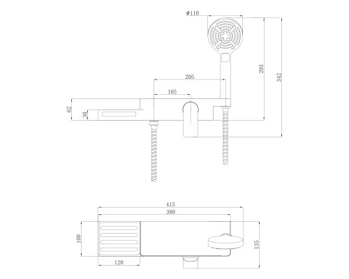 Смеситель для душа Lemark Unibox LM6903CW Хром