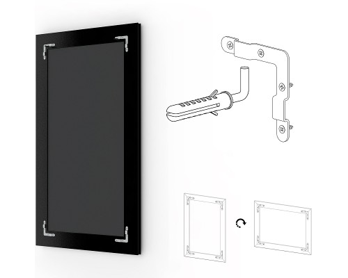 Зеркало Evoform Exclusive 173х113 BY 3616 с фацетом в багетной раме - Старое дерево с плетением 70 мм