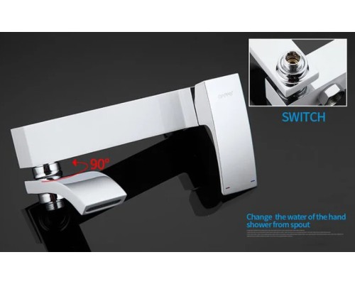 Смеситель для ванны Gappo G07 G3207-8 Белый Хром