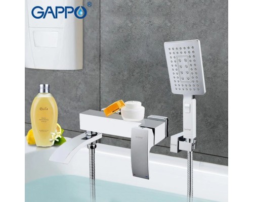 Смеситель для ванны Gappo G07 G3207-8 Белый Хром