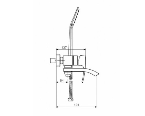Смеситель для ванны Gappo G07 G3207-8 Белый Хром