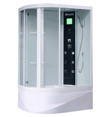 Душевая кабина Orans 130x90 R с гидромассажем профиль Белый задние стенки Белые