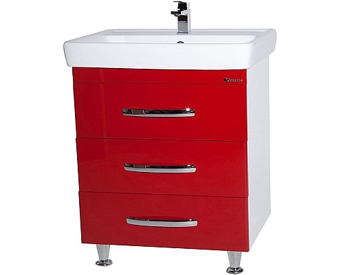 Тумба под раковину Bellezza Рокко 80 4635313660038 Красная Белая