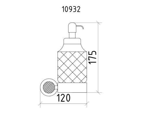 настенный диспенсер Boheme Royal Cristal 10932-CR
