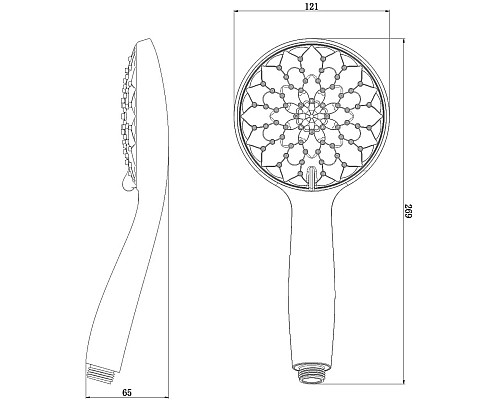 Ручной душ Lemark LM8121C Хром