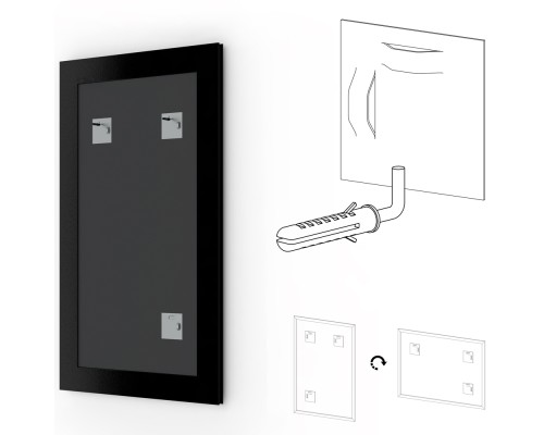 Зеркало Evoform Definite 83х63 BY 1009 в багетной раме - Сухой тростник 51 мм