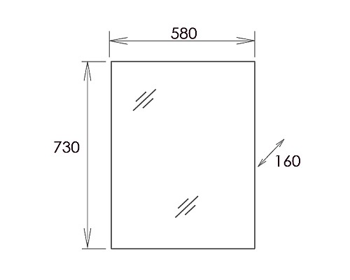 Зеркальный шкаф Onika Венеция 58.00 205843 Белое