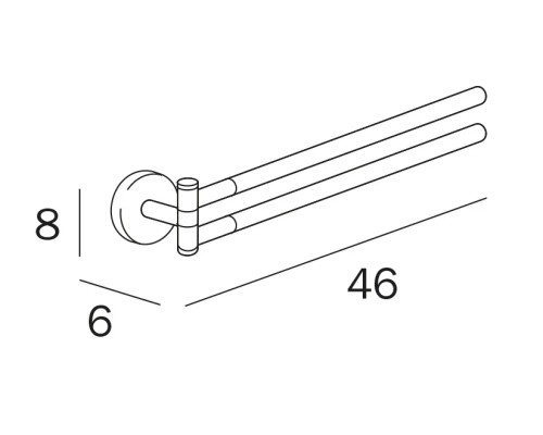 Полотенцедержатель Inda Forum 46 A36150CR поворотный Хром