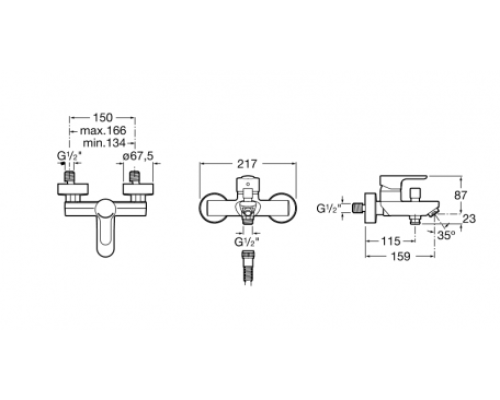 Смеситель для ванны Roca L20 5A0209C0M Хром