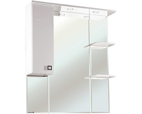 Зеркало со шкафом Bellezza Джулия 75 L 4611212002018 с подсветкой L Белое