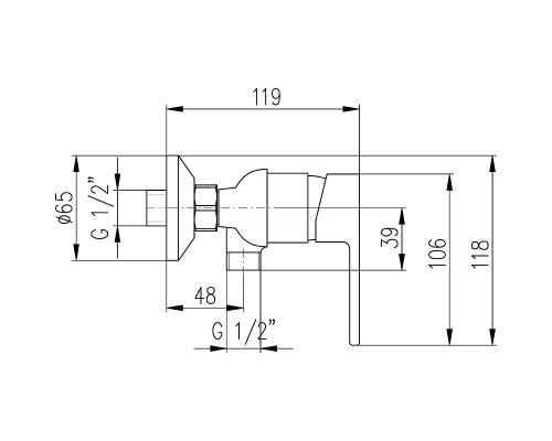 Смеситель для душа Rav Slezak Vltava VT481.5 Хром