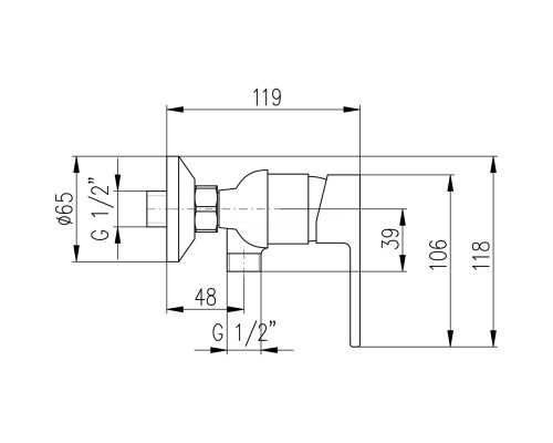 Смеситель для душа Rav Slezak Vltava VT481.5 Хром