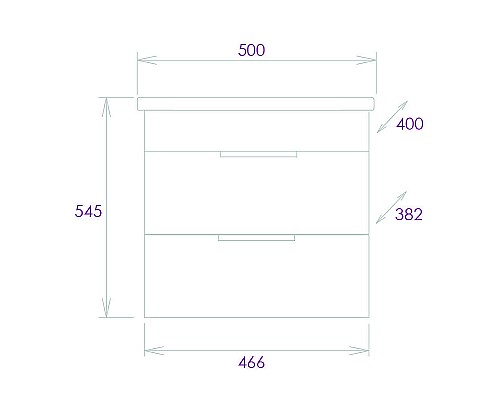 Тумба под раковину Onika Легран 50.13 105031 подвесная Дуб галифакс