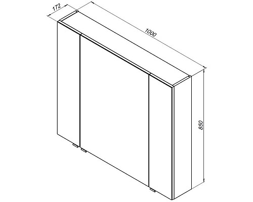 Зеркальный шкаф Aquanet Алвита New 100 277543 Антрацит