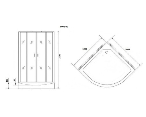 Душевая кабина Niagara Premium NG-6002-01 100x100