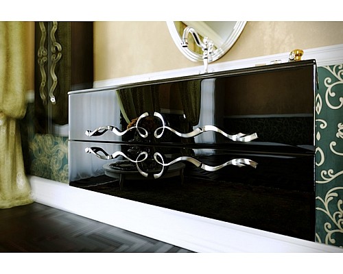 Тумба под раковину Clarberg Due amanti 120 DUE0112BLK подвесная Черная без ручек