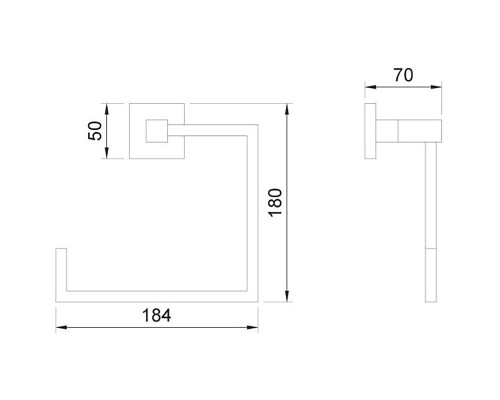 Полотенцедержатель Nofer Barcelona 16905.N Черный
