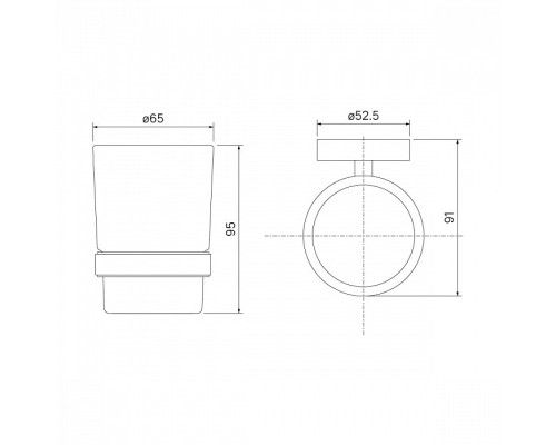 Стакан для зубных щеток Iddis Sena SENSSG1i45 Хром