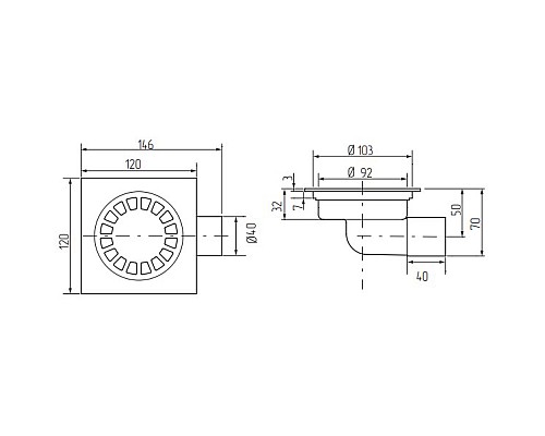 Душевой трап Migliore Ricambi 20212 с решеткой Хром