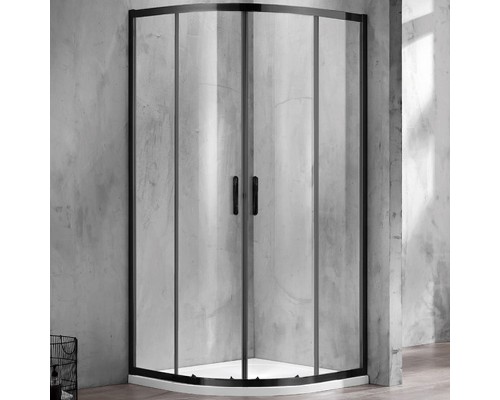 Душевой уголок Azario Milton 90х90 AZ-ND2142 900 профиль Черный стекло прозрачное