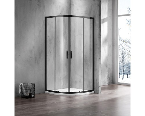 Душевой уголок Azario Milton 90х90 AZ-ND2142 900 профиль Черный стекло прозрачное