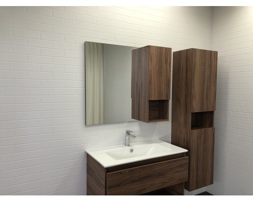 Тумба с раковиной Comforty Бордо 90 00-00006671 подвесная Дуб темно-коричневый