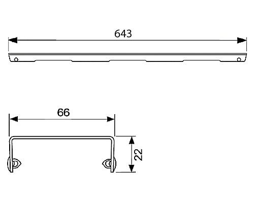Декоративная решетка TECE drainline basic 600710