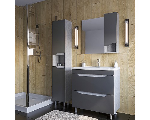 Тумба под раковину Stella Polar Абигель 65 SP-00001131 Серая Цемент