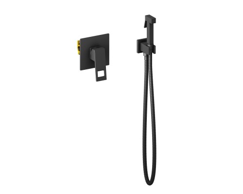 Смеситель встроенный с гигиеническим душем Timo Briana 7189/03SM черный