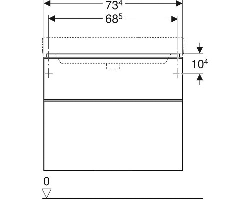 Тумба под раковину Geberit Smyle Square 75 500.353.JR.1 Пекан