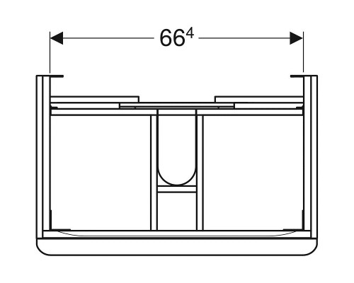 Тумба под раковину Geberit Smyle Square 75 500.353.JR.1 Пекан