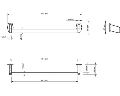 Полотенцедержатель Sonia Luce 182442 Черный матовый