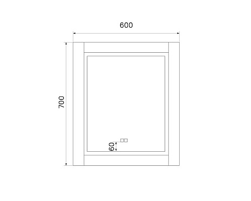 Зеркало Iddis Oxford 60 ЗЛП111 с подсветкой Белое