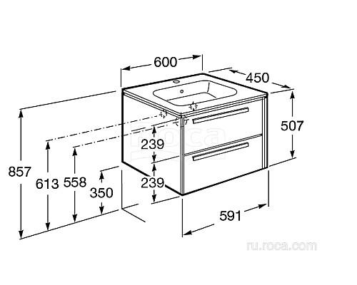 Тумба под раковину Roca Lago 600 857295806