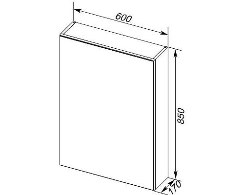 Зеркальный шкаф Aquanet Алвита New 60 R 277539 Антрацит