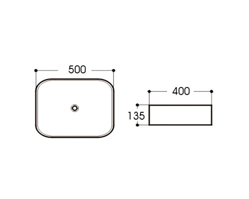 Раковина-чаша SantiLine 50 SL-1051MR Красная матовая