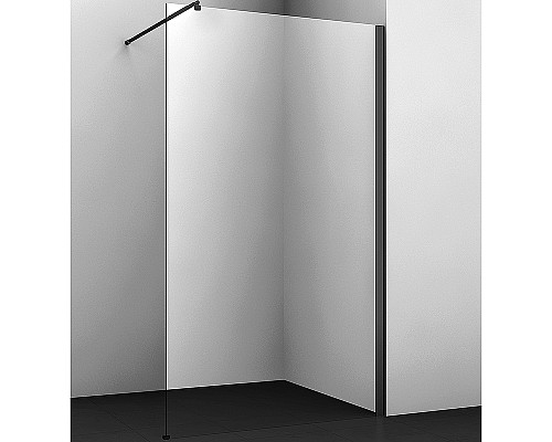Душевая перегородка WasserKRAFT Abens 120 20W40 профиль Черный стекло прозрачное
