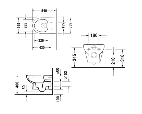 Унитаз Duravit Durastyle 45620900A1 подвесной с сиденьем Микролифт