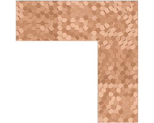 Зеркало Evoform Definite 76х76 BY 3242 в багетной раме - Соты медь 70 мм