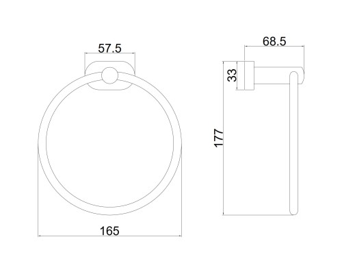 Кольцо для полотенец Belz B900 B90004 Хром