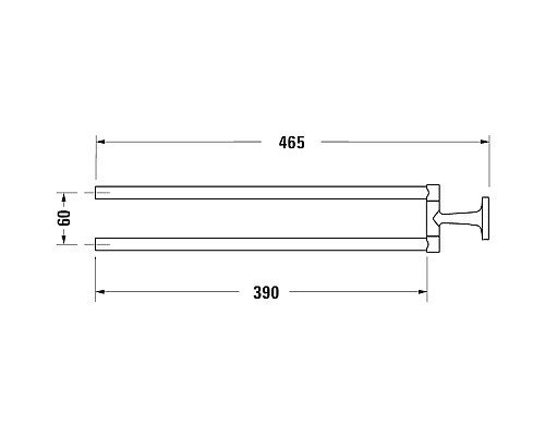 Держатель для полотенец Duravit Starck T 0099414600 Черный матовый