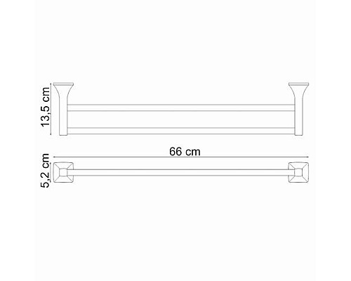 Держатель полотенец двойной WasserKRAFT K-2540