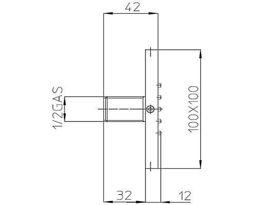 Боковая форсунка Bossini Cubic Flat I00176.073 Черный матовый